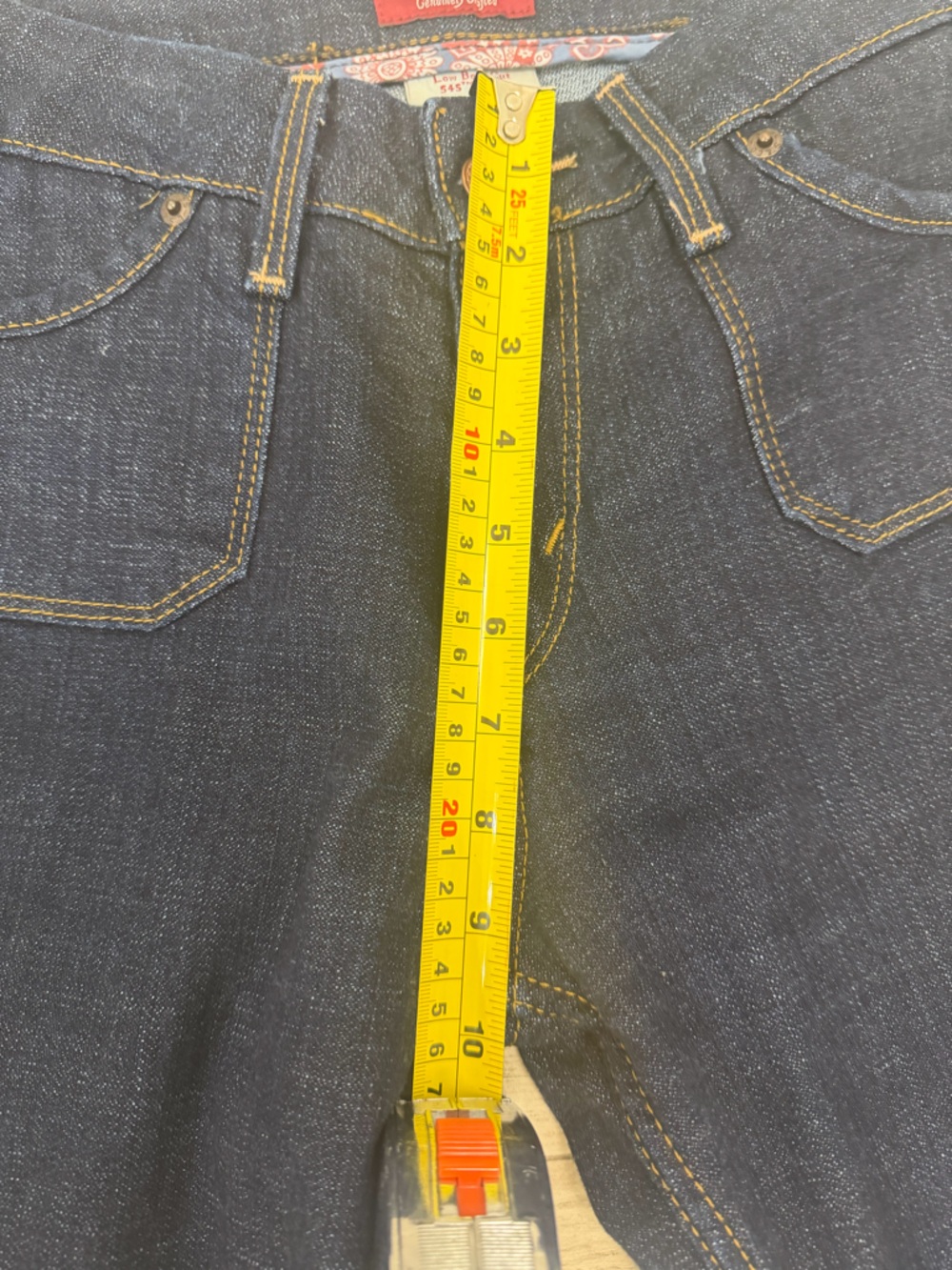 Levi's 545 low boot cut Jeans - Dark wash, size 10 - Picture 7 of 8